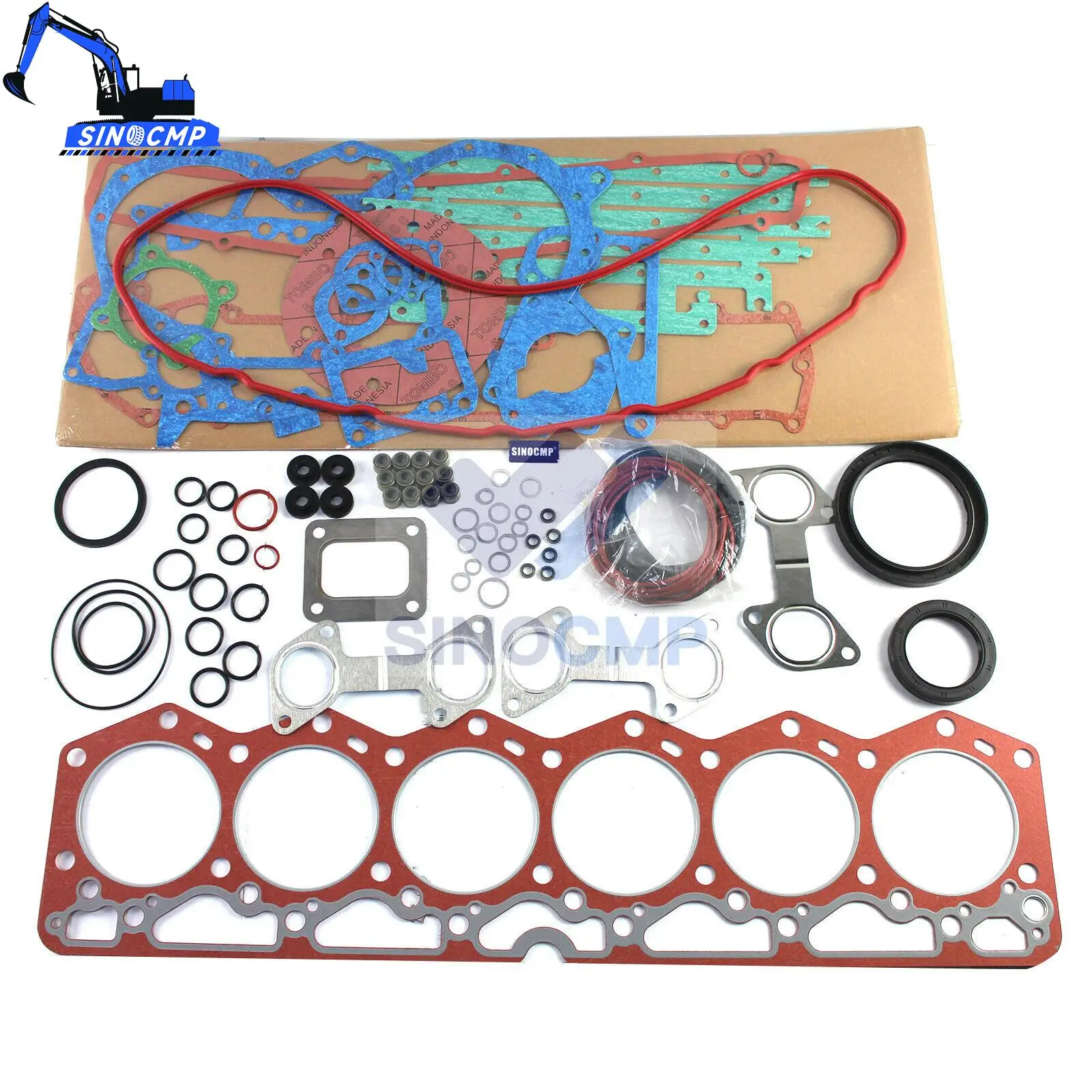 6D105 S6D105 Engine Gasket Kit 6142-22-2211 6142-22-2210 6144-21-2211 For Komatsu PC200-3 PC200LC-3 PC220-3