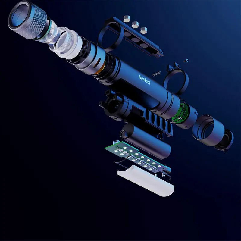 Nextool 6-in-1 1000lm Dual-Licht Zoombare Alarm-Taschenlampe USB-C wiederaufladbare mobile Power Bank Camping-Taschenlampe