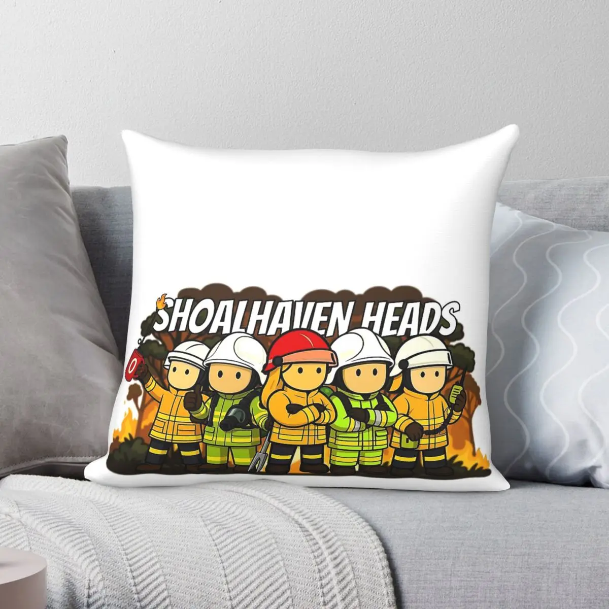 Shoalhaven Heads Rural Firefighter Pillowcase Polyester Linen Velvet Printed Zip Decor Sofa Seater Cushion Cover Wholesale