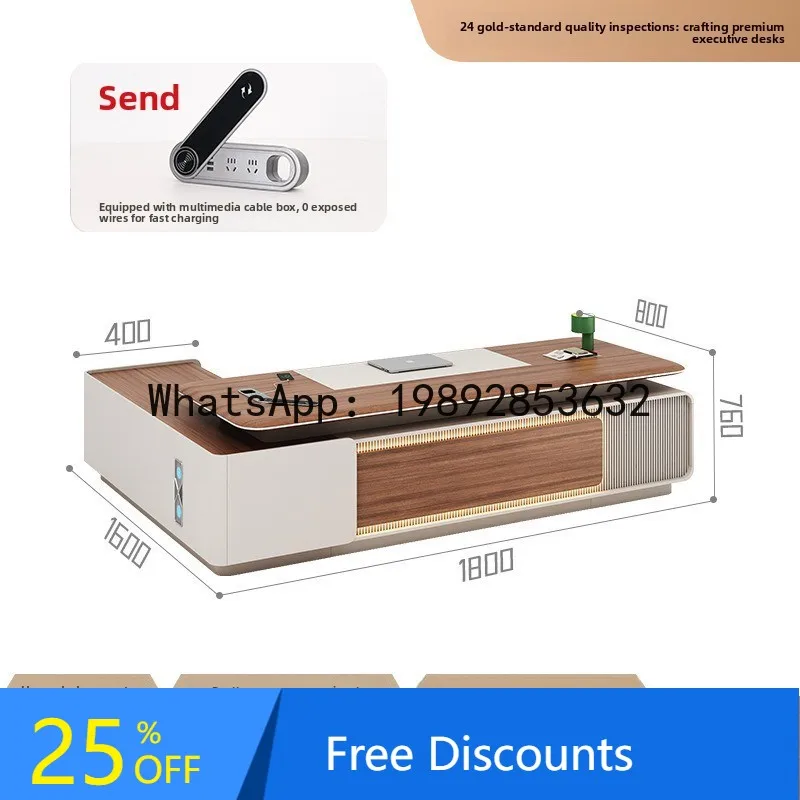 

Z2 High-end Office Desk Premium Executive Desk Chairman General Manager President Office Desk and Chair Set