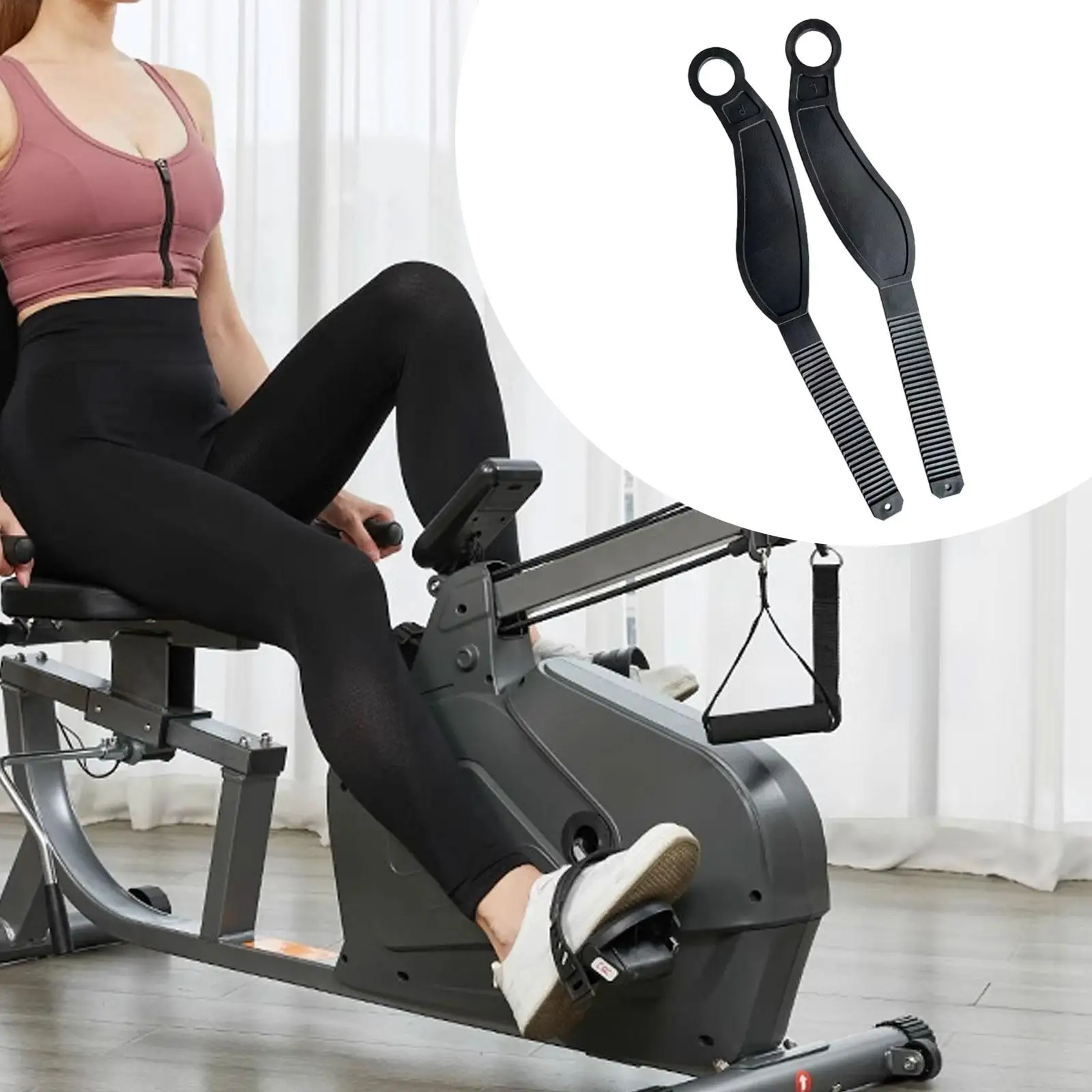 

Stationary Cycle Pedal Belts Silicone Bike Foot Straps Adjustable Exercise Bike Accessories for Gym