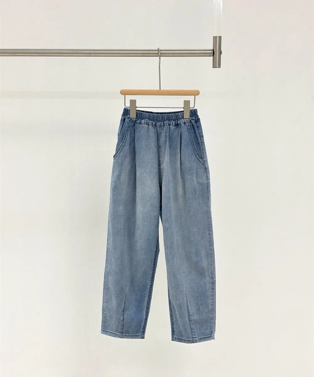 

Summer boys and girls retro fashion pants Washed jeans Super thin and comfortable jeans kids clothes