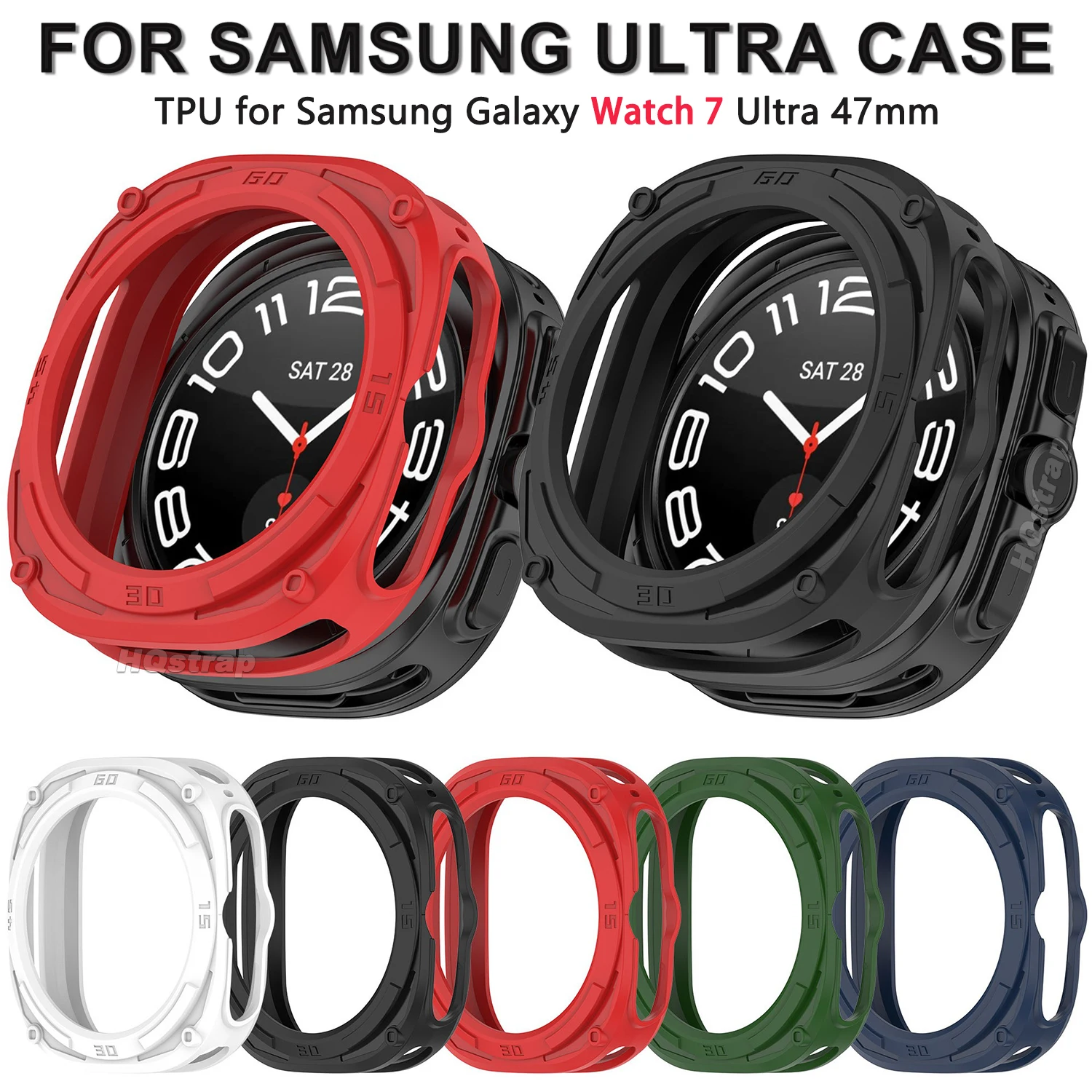 Screen Protector for Samsung Galaxy Watch Ultra Case Waterproof TPU Cover for Samsung Galaxy Watch 7 Ultra 47mm Accessories