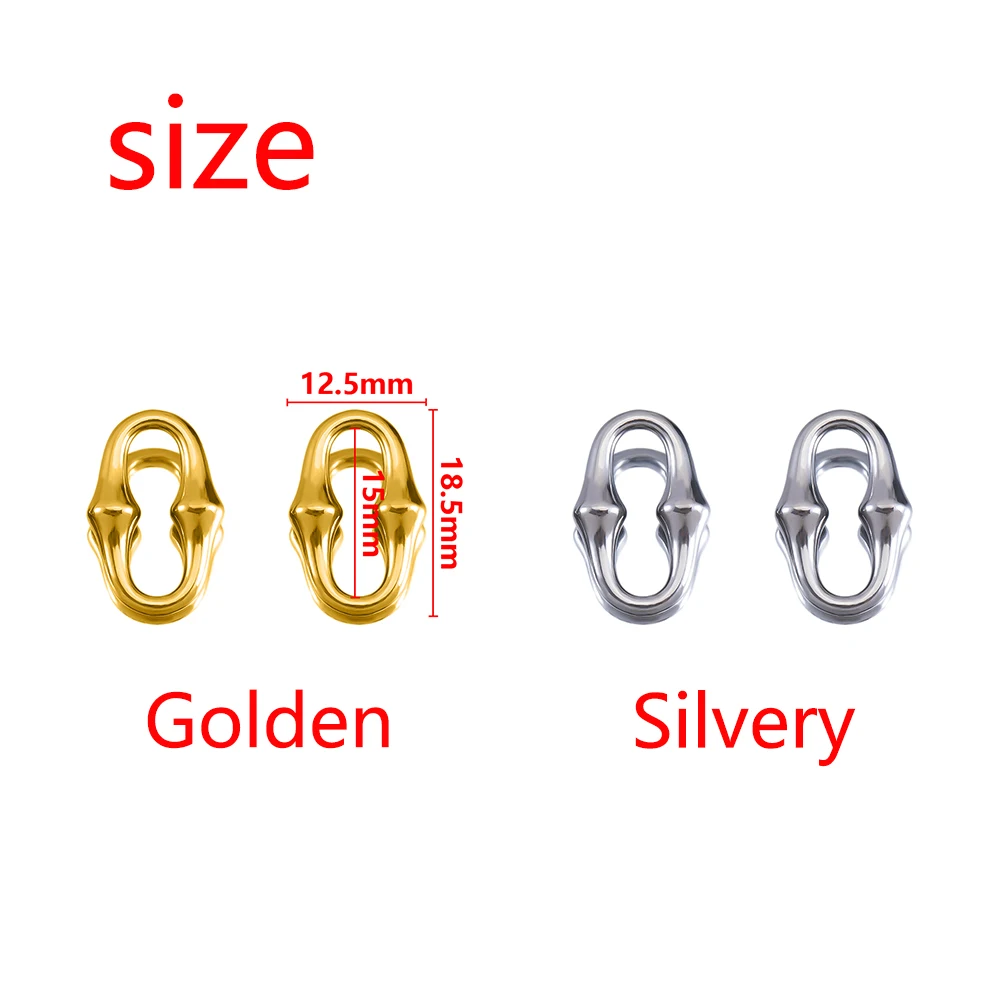 2/10pcs Stainless Steel Popular Bone Joint Shaped Pendant For DIY Necklace Headwear Material Sense Of Design Jewelry Accessories image 2