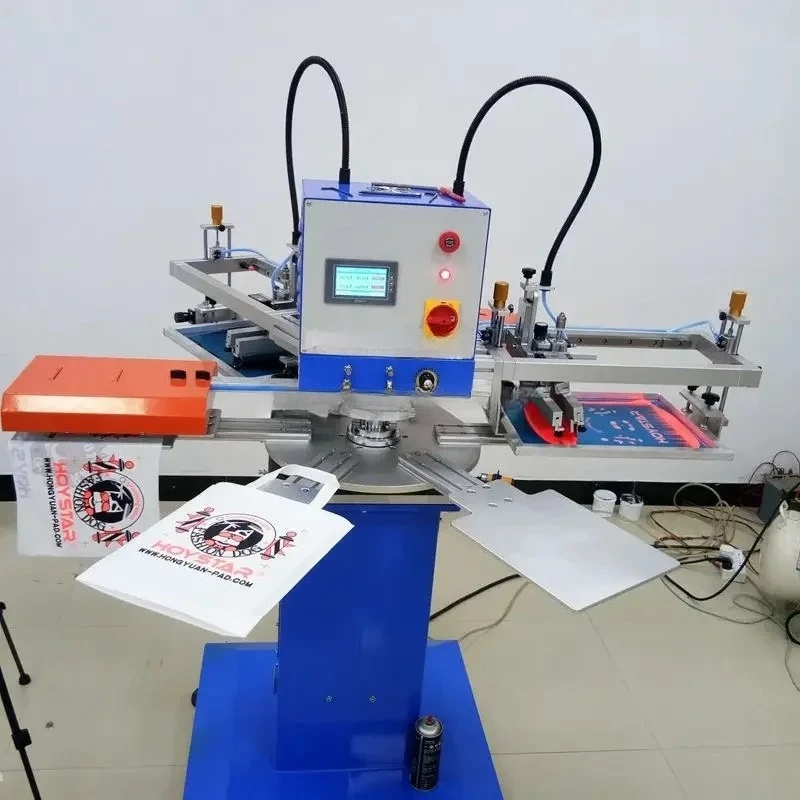 العلامة السريعة 2 ألوان تي شيرت طابعة الشاشة فلاش مجفف آلة طباعة الشاشة الملابس للحقيبة الورقية أكياس غير المنسوجة