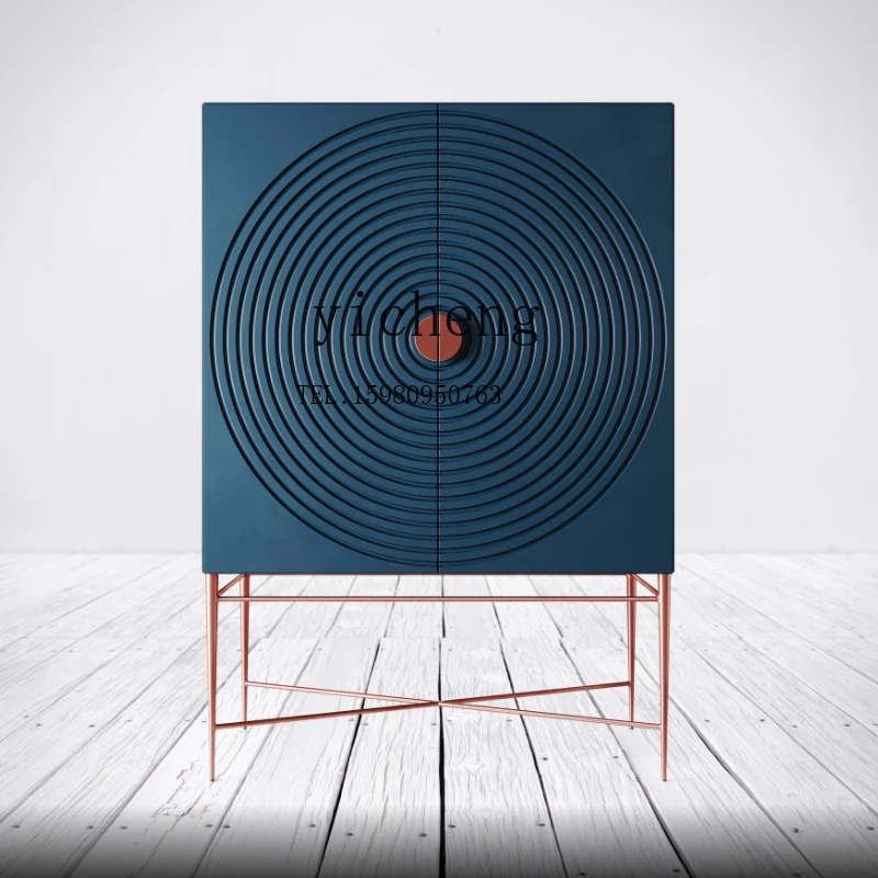 

ZZ Light Luxury Hotel B & B Personalized Dining Side Cabinet Model Room Modern Luxury Creative Storage High Cabinet Furniture