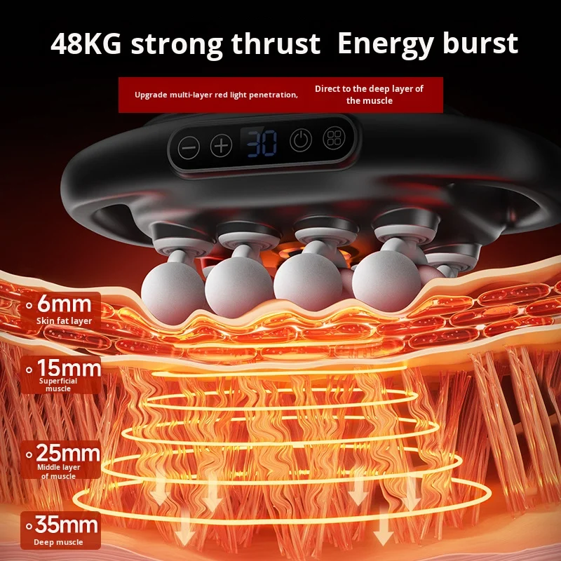 Smart Library Professional-Grade 20-Head Fascia  Deep Tissue Massage For Head Large Legs Back Waist Multi-Head Massage  Fo