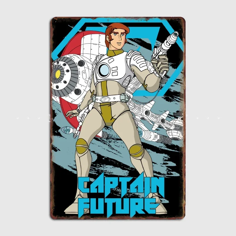 Captain Future Crew Metal Tin Sign Truck Indoor and Outdoor Home Bar Coffee Kitchen Wall Decoration