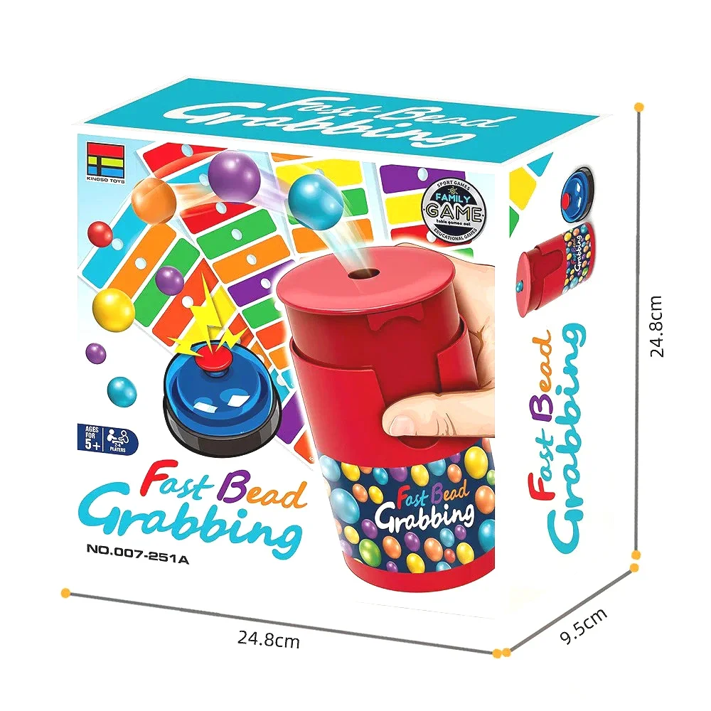 

a New Match Color Line Bingo Board Games Fun Fast Bead Grabbing Two-player Game with Bells for Adult Kids Reaction Training Toys