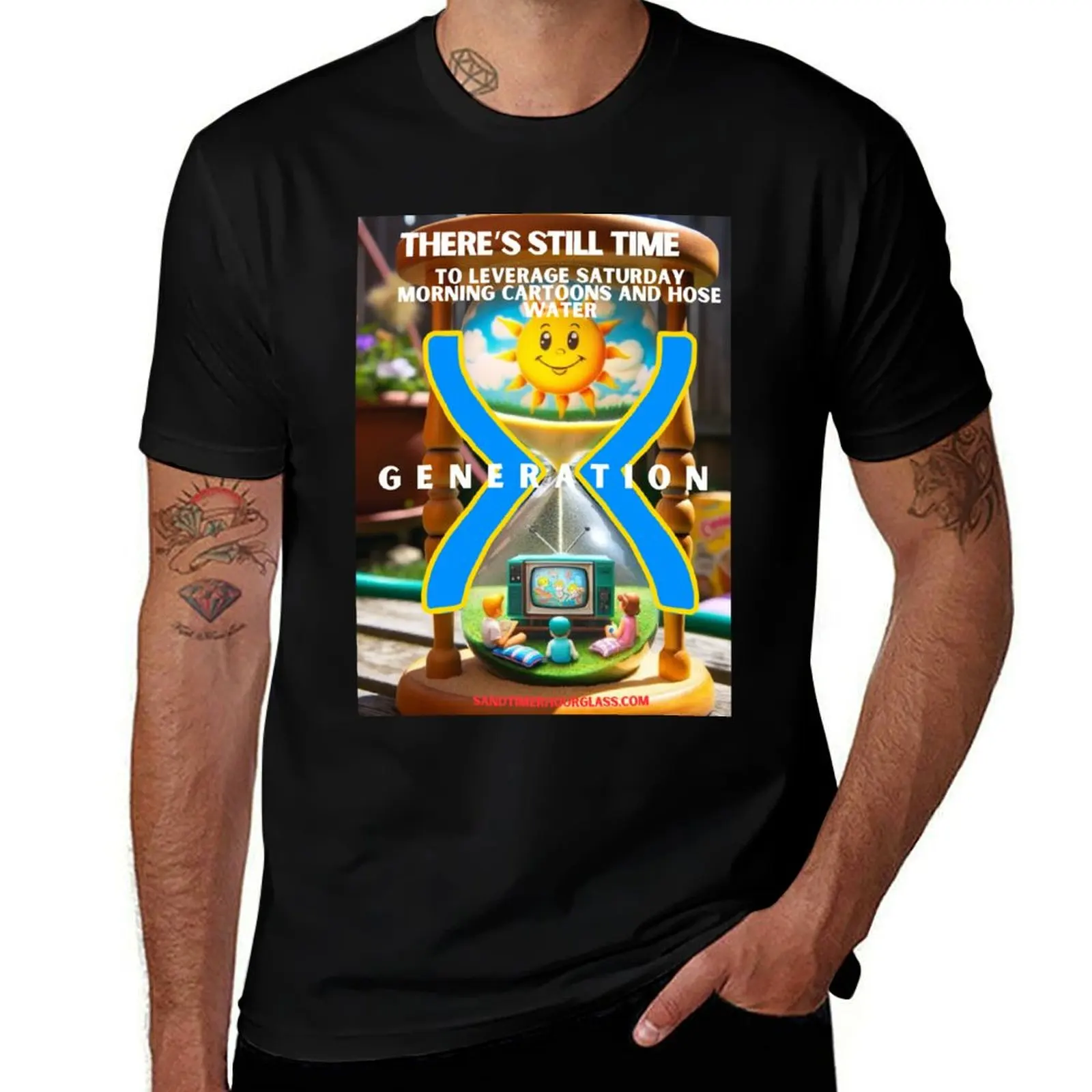 Gen X leverage those cartoons and hose water T-Shirt Anti-Perspiration Workout Top T-Shirt