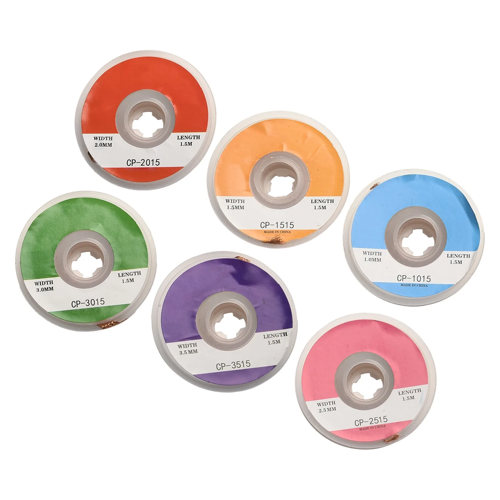 Copper Desoldering Braid Wire 6 Pack 1.5 Meter Length per Roll for Solder Applications in PCB Assembly and Rework