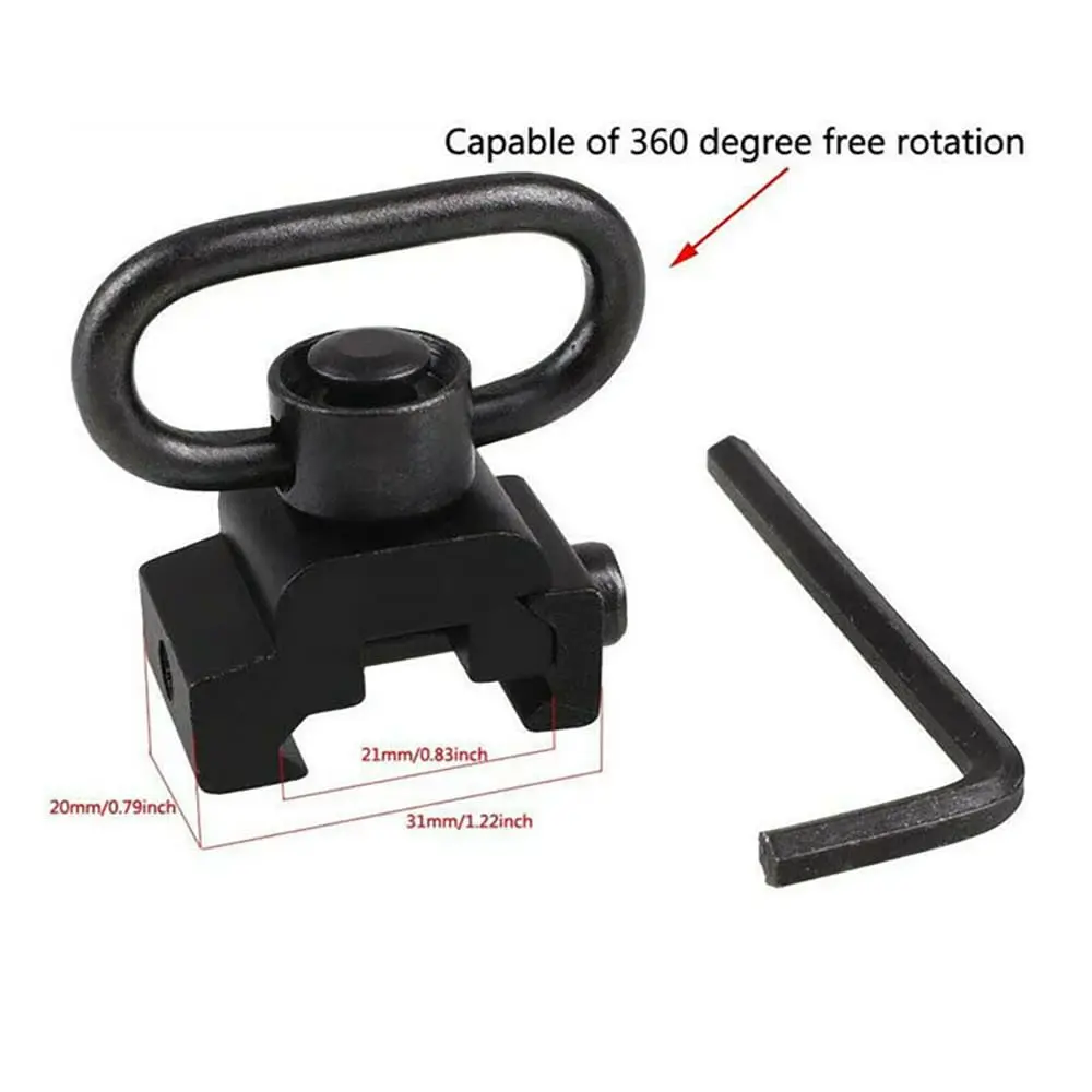 Tactical Two Point Sling with 2 Picatinny QD Swivel Mounts - Adjustable Shoulder Strap for Rifles Quick Release