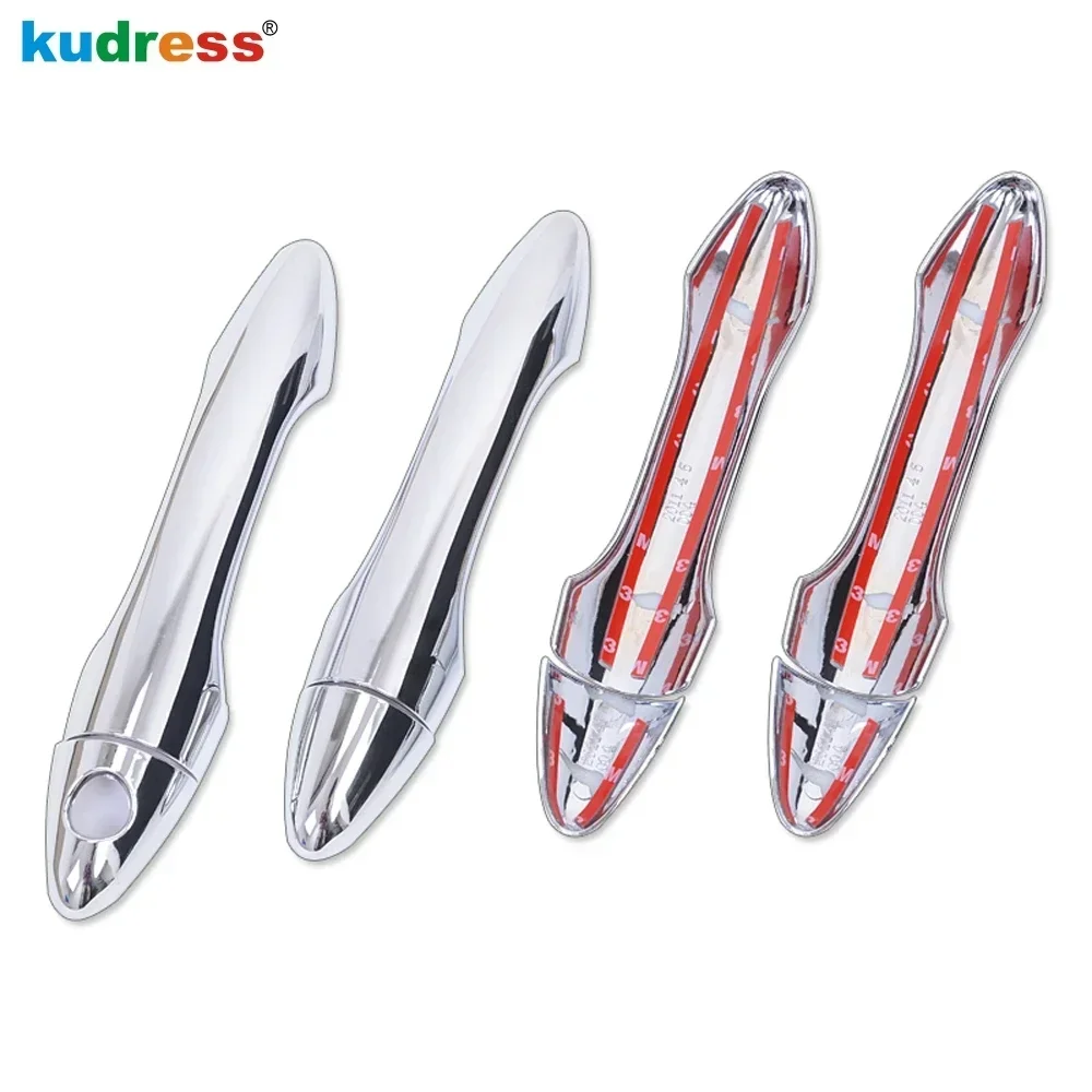 غطاء مقبض الباب الكسوة لشركة هيونداي توكسون IX35 2010 2011 2012 2013 2014 كروم اكسسوارات السيارات الجانب مقبض الباب السلطانية كوب تراكب