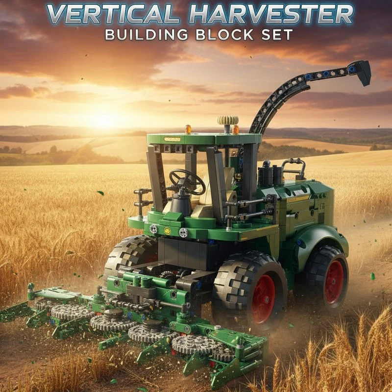 

Новый набор строительных блоков T3143 T3144 (1220/1264 детали) — модель вертикального сельскохозяйственного комбайна и колесных тракторов, игрушки-конструкторы для детей, подарочный набор