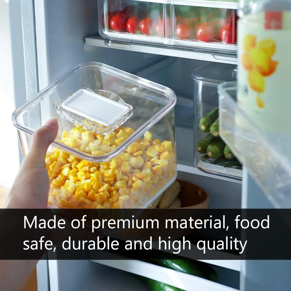 

Refrigerator Storage Box Fruit Preservation Container Sealing Bottom Filter Design White Crisper Kitchen ganization Food Safe