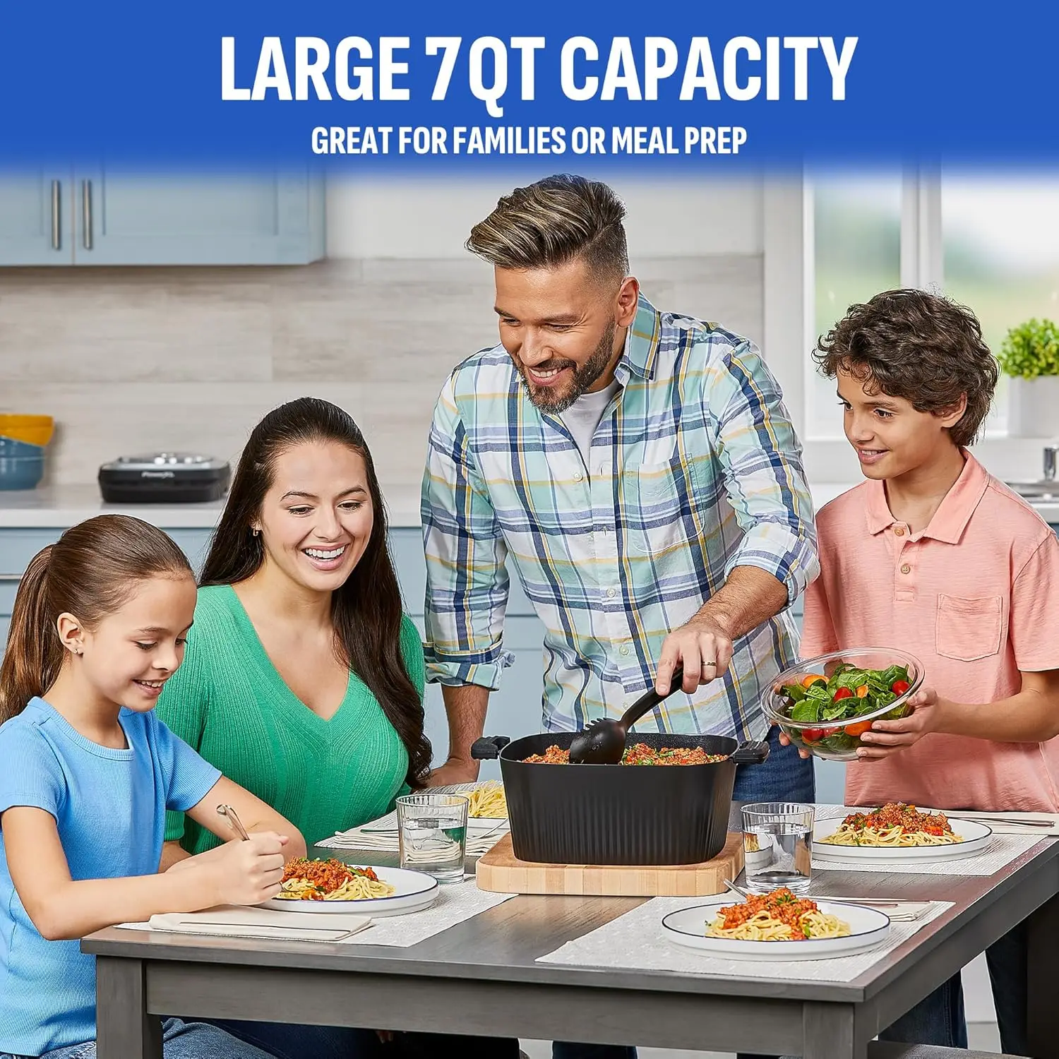 Digital Multi-Cooker with Automatic Paddle to Stir and Shred, 9 in 1 programmable presets to Sauté, Sear, and Brown Food Before