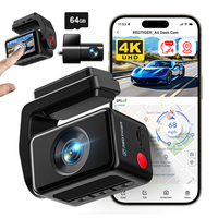 REDTIGER  Dash Camera Front and Rear 4k Dash Cam  Drive Recorder for WiFi GPS Car Dvr for 24H Parking Mode Black Box for Car