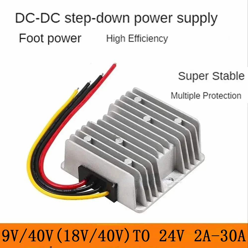 

9-40V 12V 24V 36V to 24V 2A- 30A Step-up/down DC DC Power Converter Car Voltage Stabilizer Boost Buck Module solar regulator