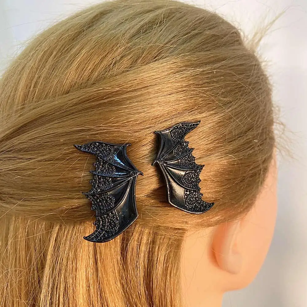 Pince à frange en alliage vintage pour femmes, barrettes de style coréen, épingle à cheveux pour ailes de chauve-souris, vêtements de sauna mignons, accessoires pour cheveux féminins