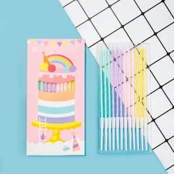 12pcs, Birthday Candles, Candy Color Birthday Party Photo Props, Rainbow Cake Decorations, Anniversary CakeCandles