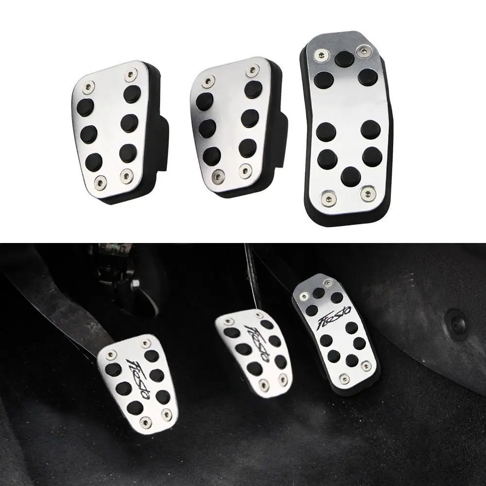 Auto Pedals Car Pedals Fit for Ford Fiesta MK7 2009 - 2015 AT MT Accelerator Gas Pedal Cover Aluminium Alloy Rubber