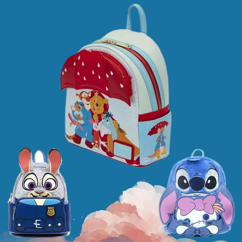

Мини-рюкзак Винни Пух и друзья на дождливый день, рюкзак с героями мультфильмов, школьная сумка Kawaii для девочек, коллекционный подарок