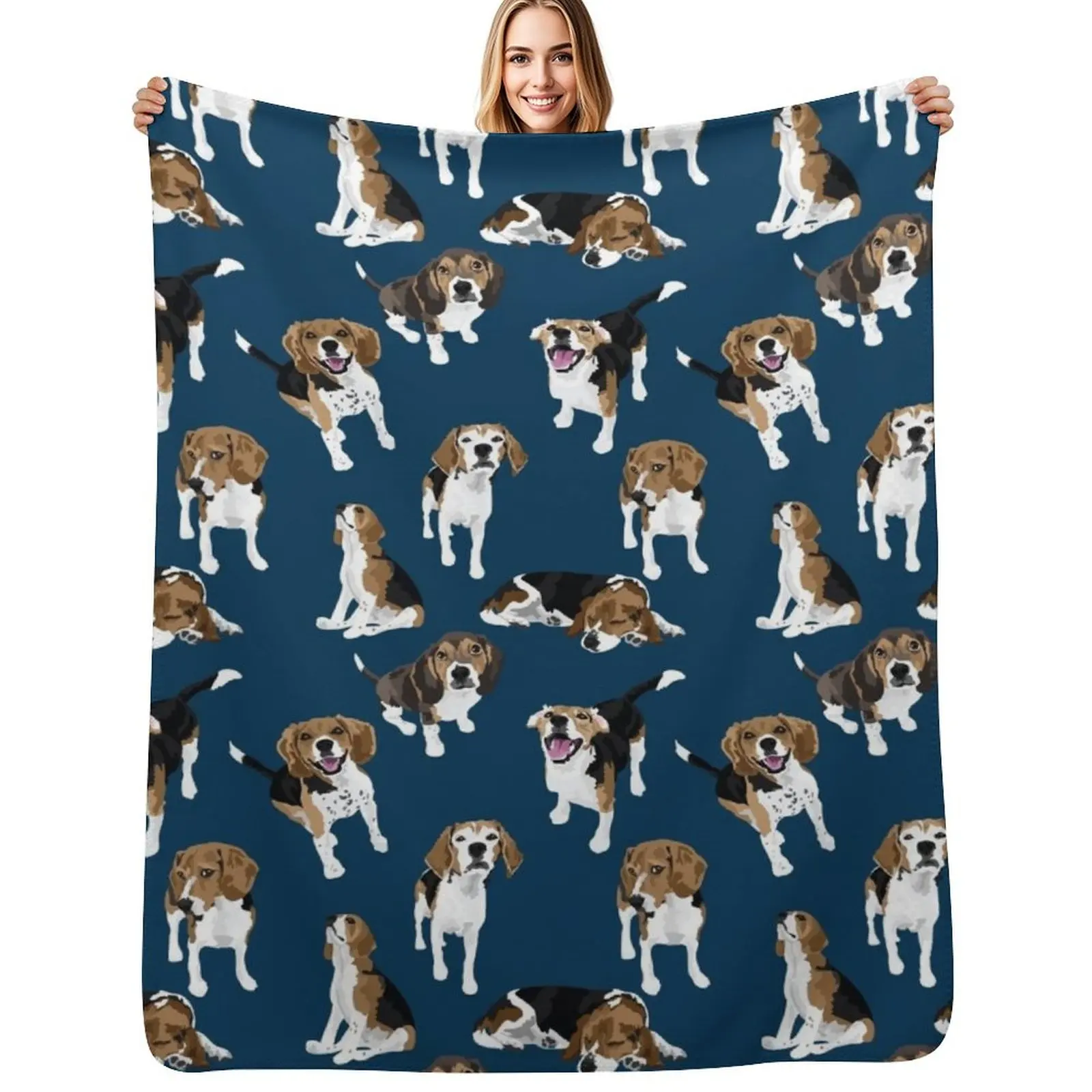 Beagle Throw Blanket Cozy Napping Blanket Gift for Mom Dad