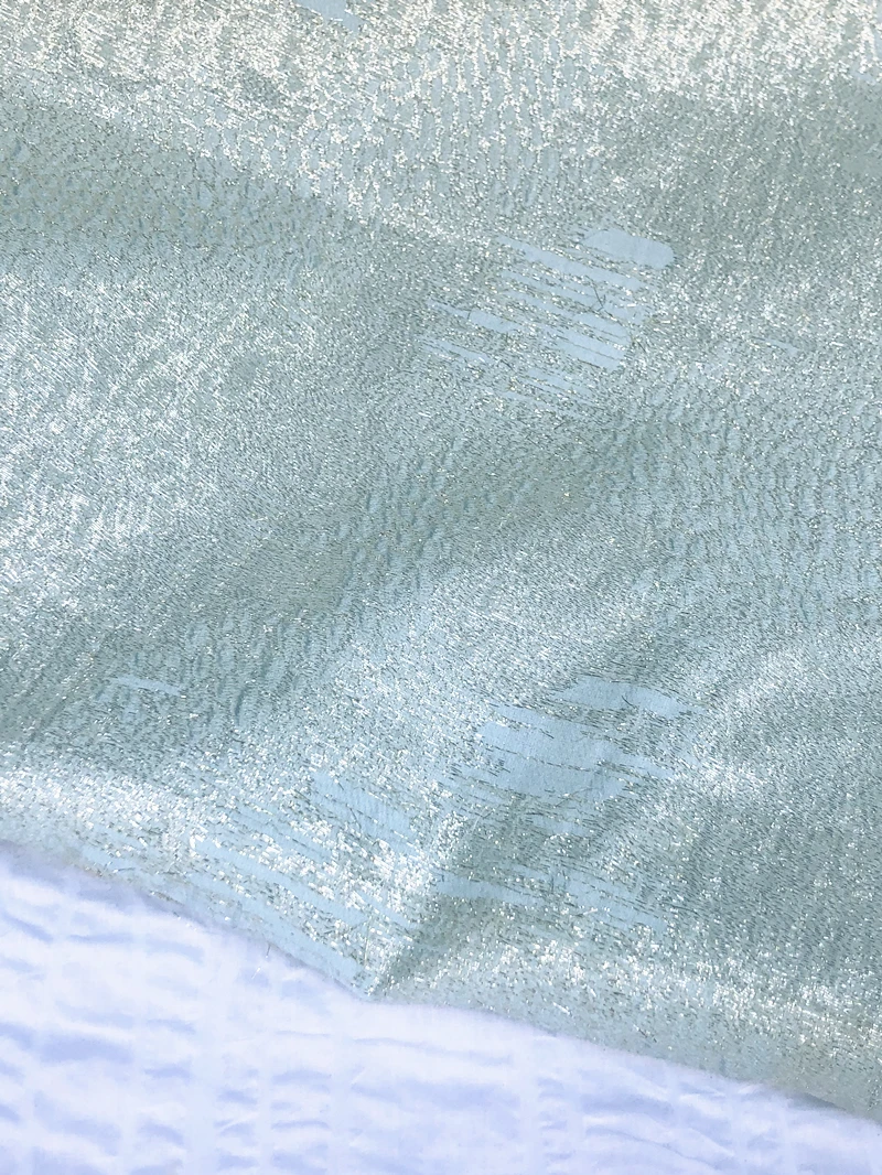 Ширина ткани 150 см x 100 см, мятно-зеленый, довольно широкий глянцевый металлический провод, элитный ретро, сшитый вручную, новое нишевое платье, юбка, дизайн одежды Ширина ткани 150 см x 100 см, мятно-зеленый, довольно широкий глянцевый металлический провод, элитный ретро, сшитый вручную, новое нишевое платье, юбка, дизайн одежды