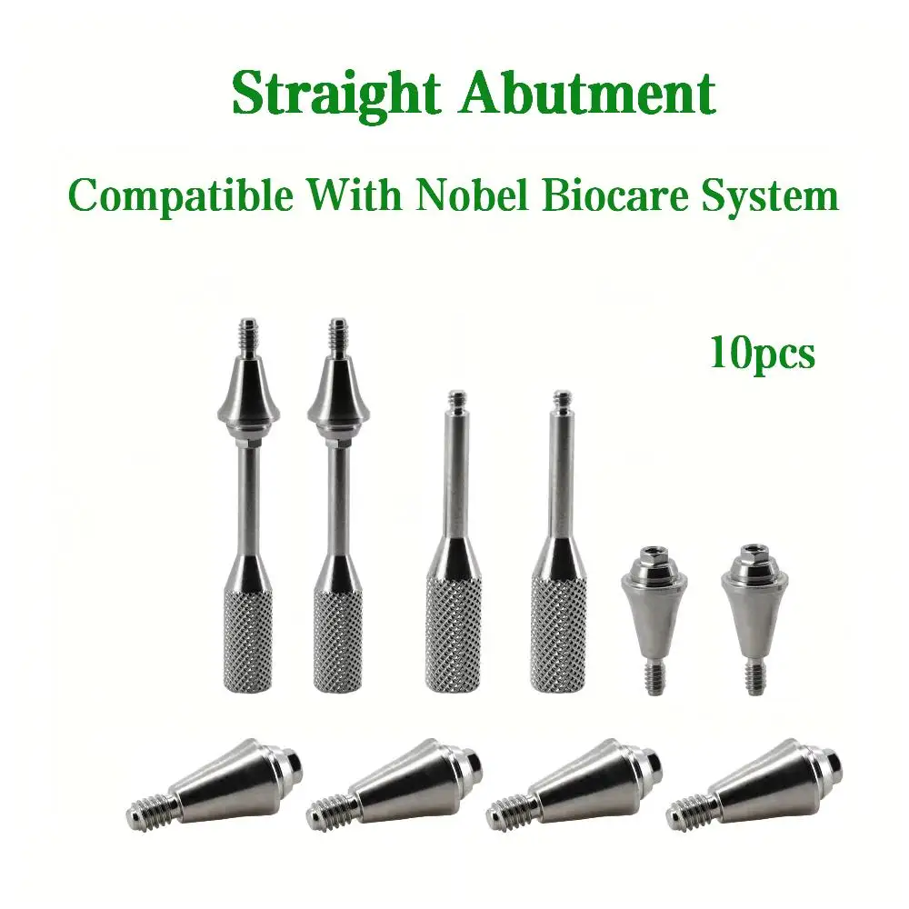 Nobel Biocare Compatible Straight Multi Unit Abutment 10 Pcs Dental Lab Implant Consumables Prosthetic Titanium Components