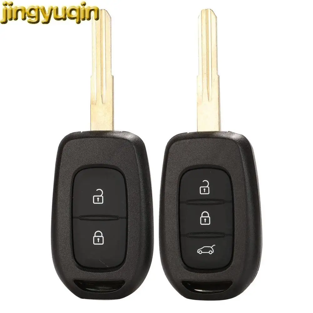 Jingyuqin Remote Car Key Shell For Renault Symbol Trafic Dacia Logan Lodgy Dokker Duster Clio4 Sandero 2/3 Buttons