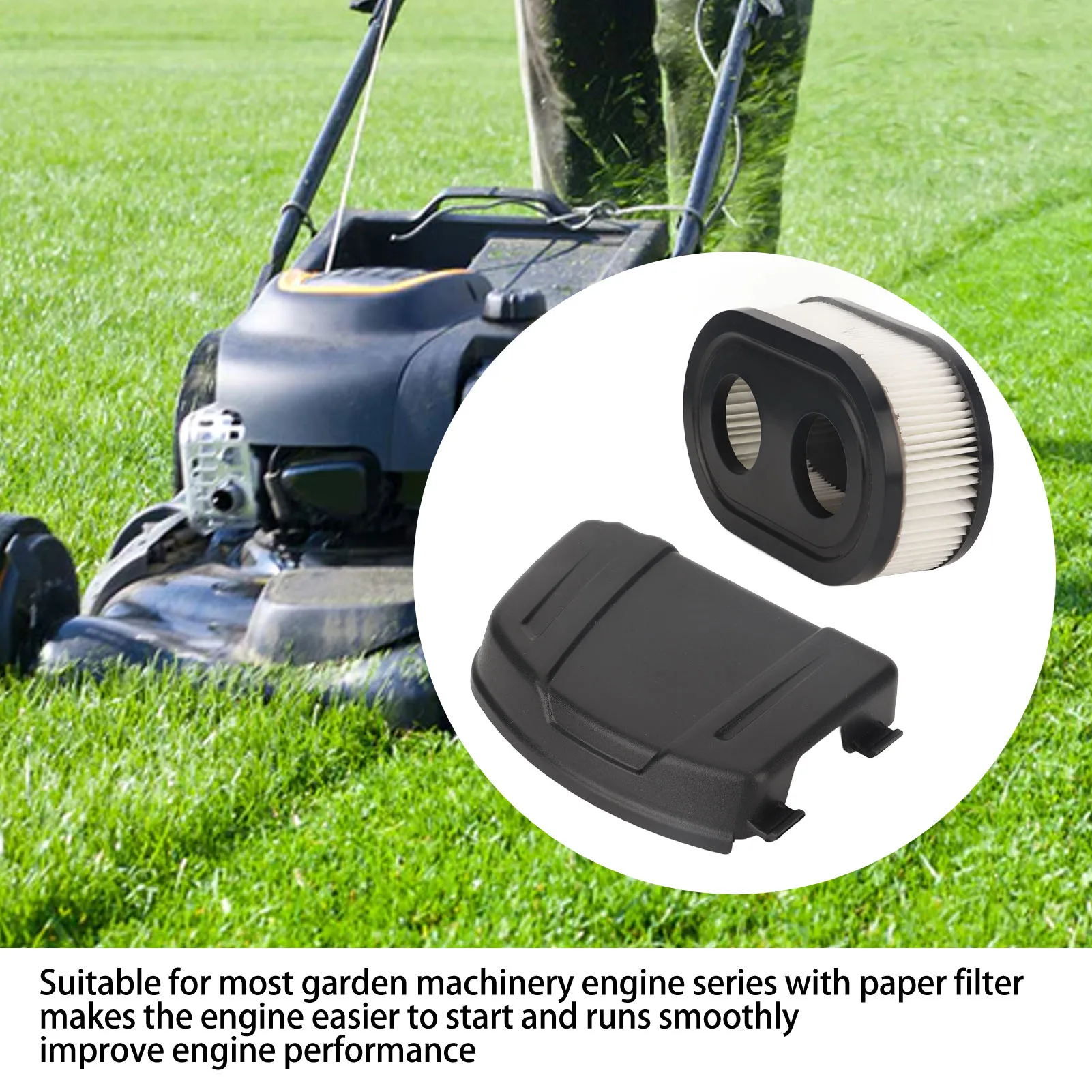 

Lawn Mower Air Cleaner Cover ABS Air Filter Cover Kit 594106 For 650EXI 675EXI 675IS ABS Lawn Mower Air Cleaner Cover 594106