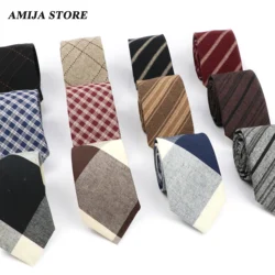 Novo design de algodão gravata xadrez presente para homem frete grátis moda casual homem gravata ternos de festa de casamento impressão cravat