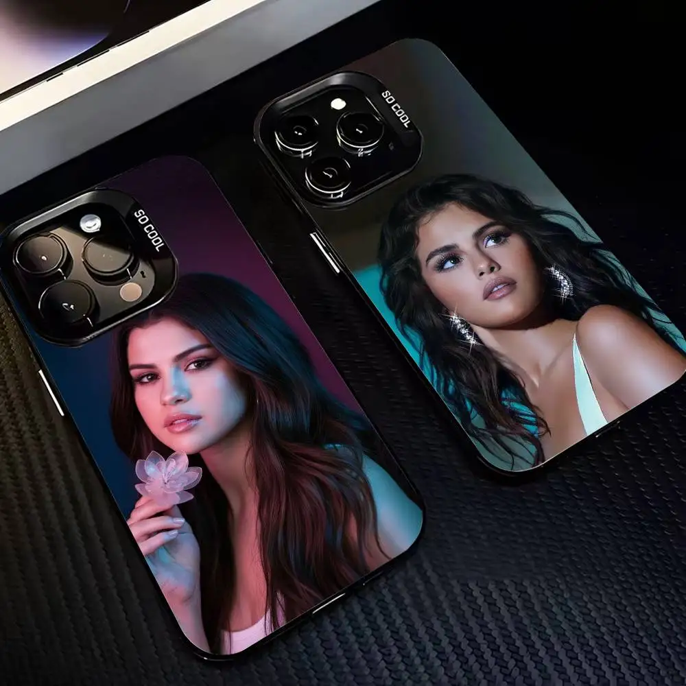 

Singer S-Selena G-Gomez Phone Case For iPhone17,16,15,14,13,12,11,Pro,MAX White Matte Shockproof Cover