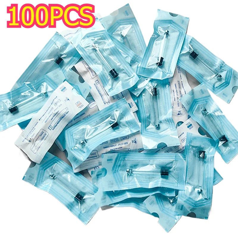 100pcs 3ml Sterile Independent Packaging Insulin Cartridges Cassette Bottle,Disposable Insulin Injection Pen Sleeve