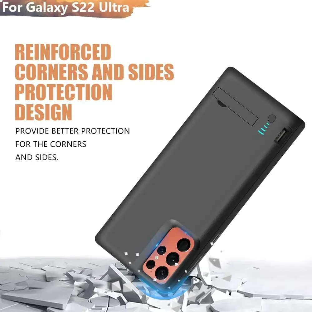 Smart Battery Charger Case For Samsung Galaxy S22 Ultra power bank Portable Rechargeable Protective Charging Cover batterie