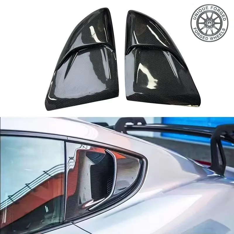 26 Style 2016-2024 Car Window Carbon Fiber Triangle Panel Air Inlet Decoration Kit After Car Modification And Upgrade For 718 Ca