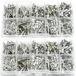 290pcs Cable Lugs Connectors Wire Connector Crimp Terminal Set Flat Plugs Cable Lugs Cable Shoes Plugs Assortment Kit For Cars