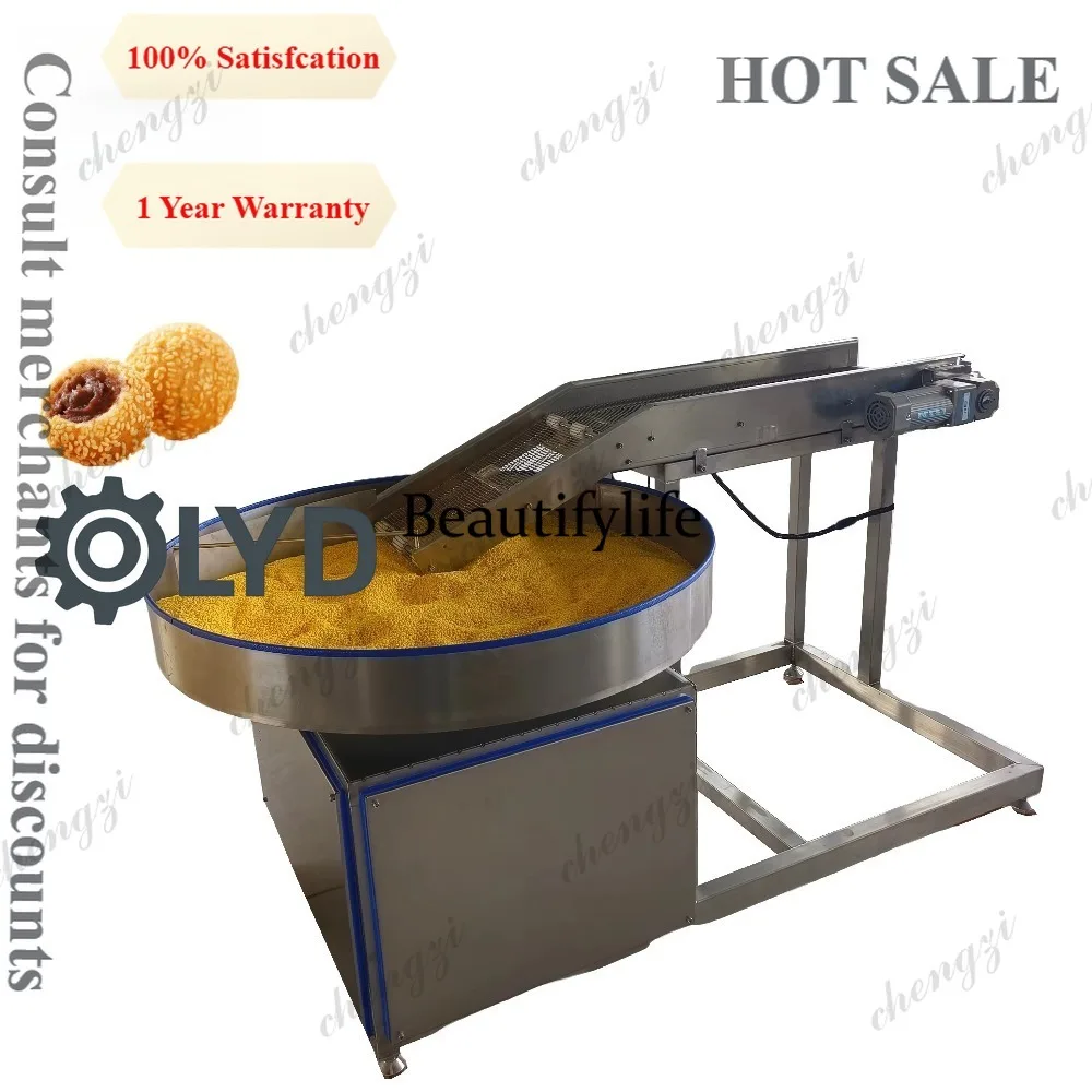 A81 Automatic Rotary Sesame Coating Machine for Fruit Vegetable Nut Breadcrumb Coating