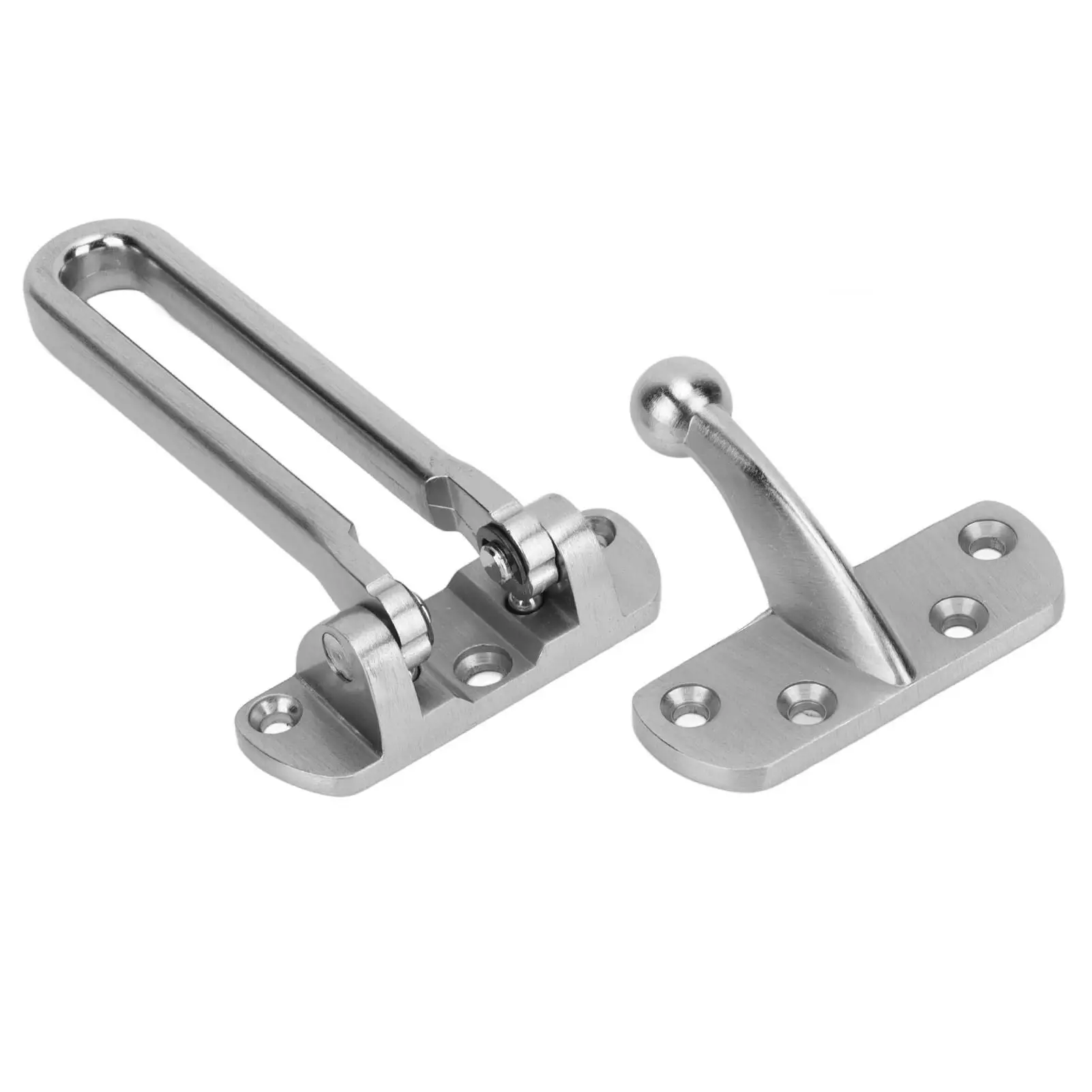 4 Pcs Adjustable Zinc Alloy Swing Bar Lock - Shock Resistant Door Security Guard for Hotels, 3 Positions