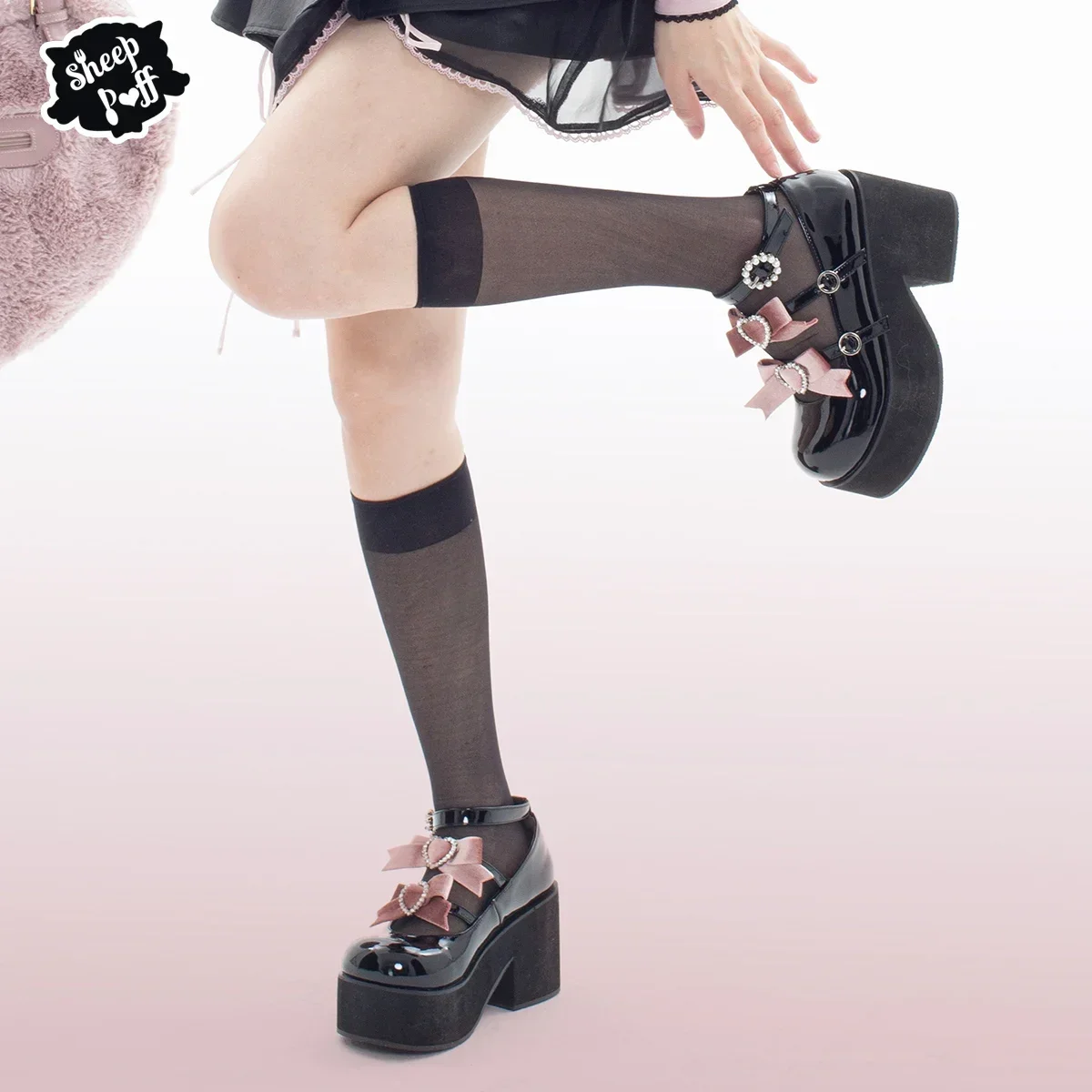 Japanese Mine Style Sweet Ankle-strap Buckle Leather Platform Women's Round Head Mary Jane Shoes Platform Pumps Muffin Shoes