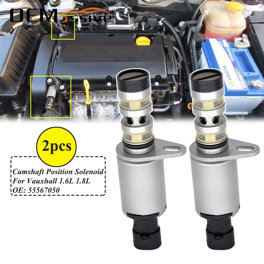 

Pair For Chevy Cruze Aveo 5 Vauxhall Opel Zafira B C Mokka Holden Barina Camshaft Control Solenoid Cam Valve 1.6L 1.8L 55567050