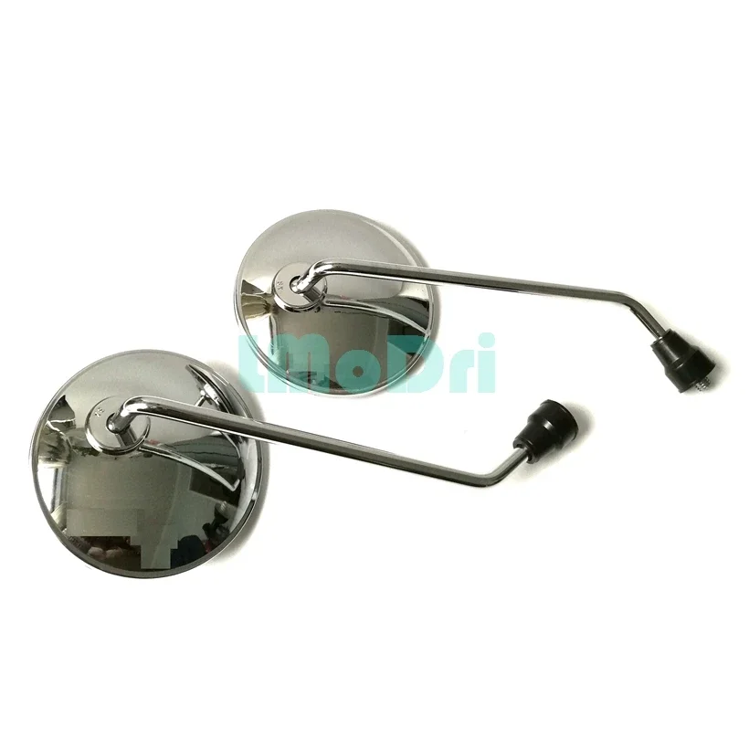 LMoDri 2 Pieces/ Pair Motorcycle Back View Mirror Electric Bicycle Rearview Mirrors Moped Side Mirror 8mm Round