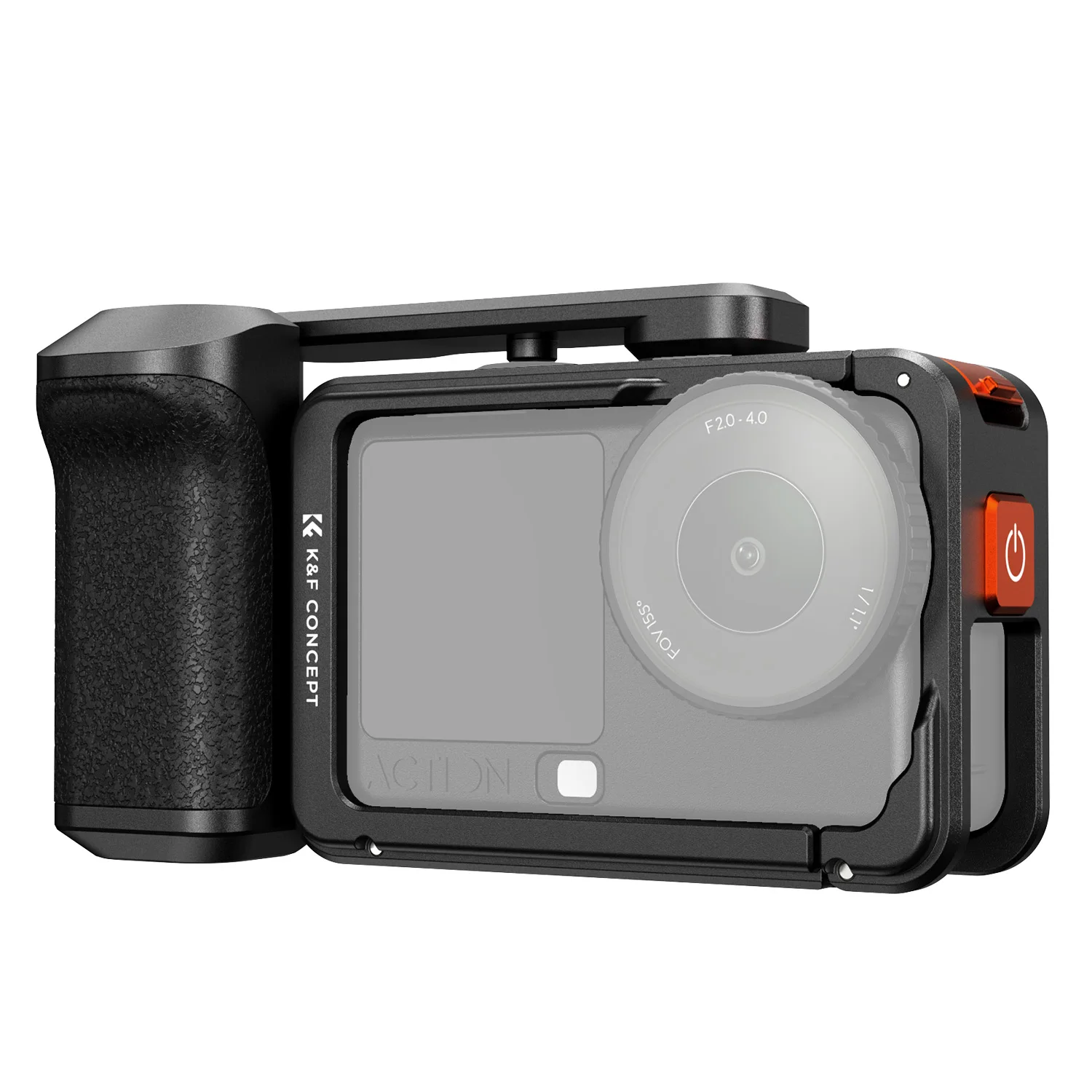 K&F CONCEPT Straatfotografie Houderskooi voor DJI Osmo Action 6 Metalen Frame met Magnetische Handgreep Eén-aanraking Batterijwi