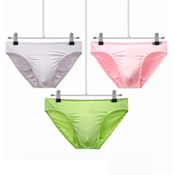 Modal Men's Triangle Pants Breathable Soft Silk Smooth Shorts Bikini Sexy3PCS