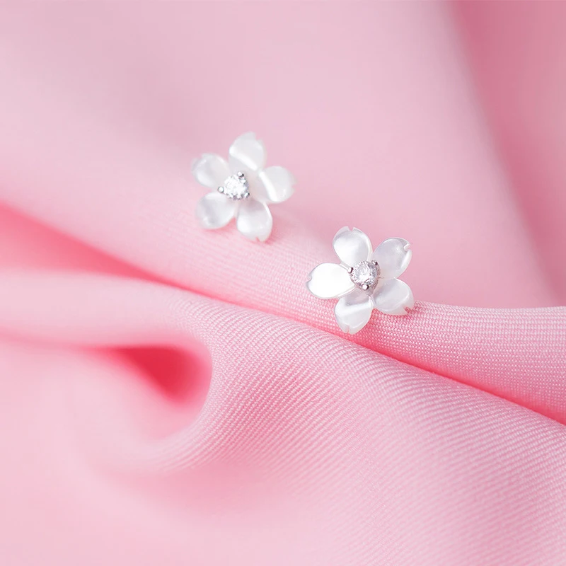 Modian – boucles d'oreilles en argent Sterling 925 authentique, en céramique, fleur, pour femme, plante, bijoux de luxe, déclaration de mariage, nouvelle collection 2020