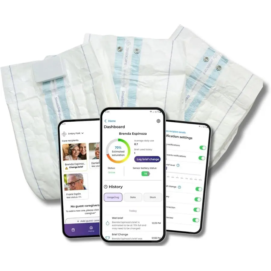 سراويل داخلية ذكية لسلس البول، حفاضات للبالغين XLarge، 20 قطعة ومستشعر رطب متصل بالواي فاي قابل لإعادة الاستخدام #2