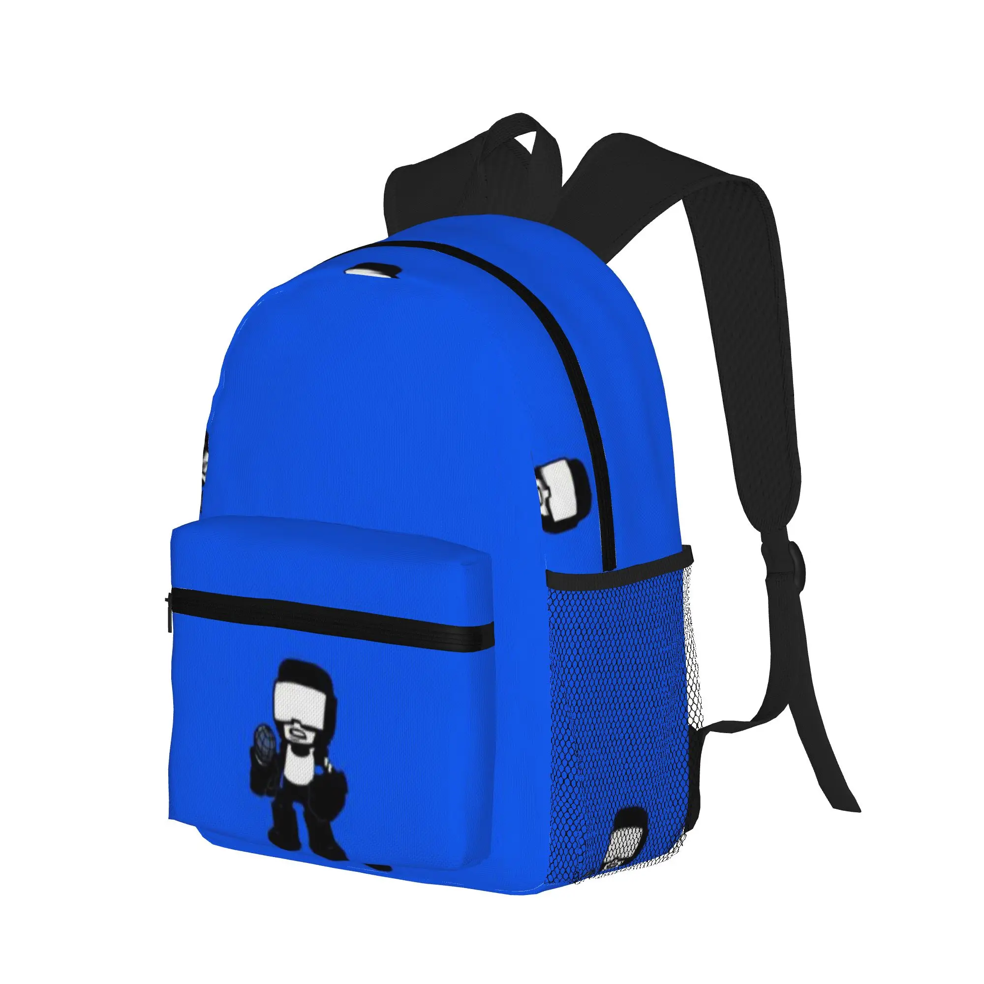 Friday Night Funkin Tank Man blue  Casual Backpack for Students and Adults Bags