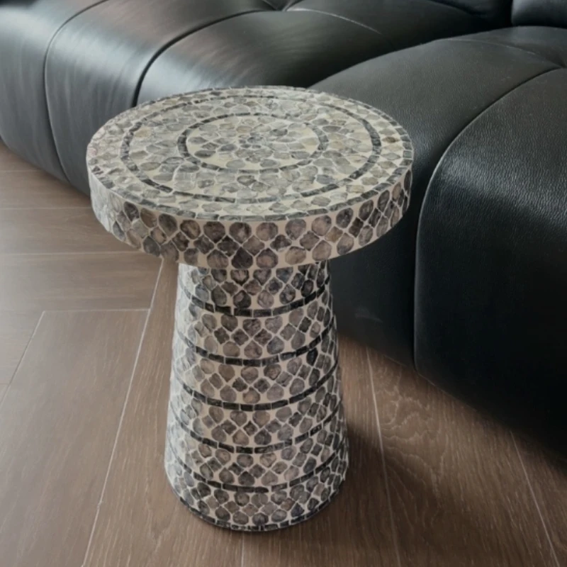 End Modern luxury and high end home shell side table simple and creative small coffee tables pliante living room furniture view 4