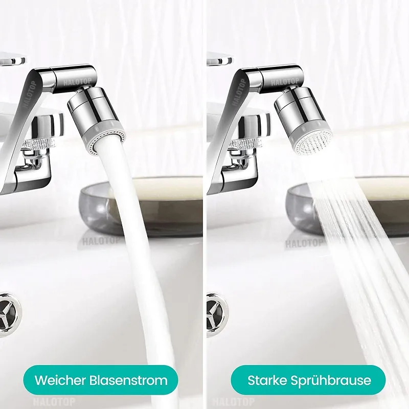 1080° Rotation Faucet Aerator Splash Dual Mode Kitchen Tap Extend Water Nozzle Faucet 22/24mm Adaptor Faucet Bubbler Robotic Arm