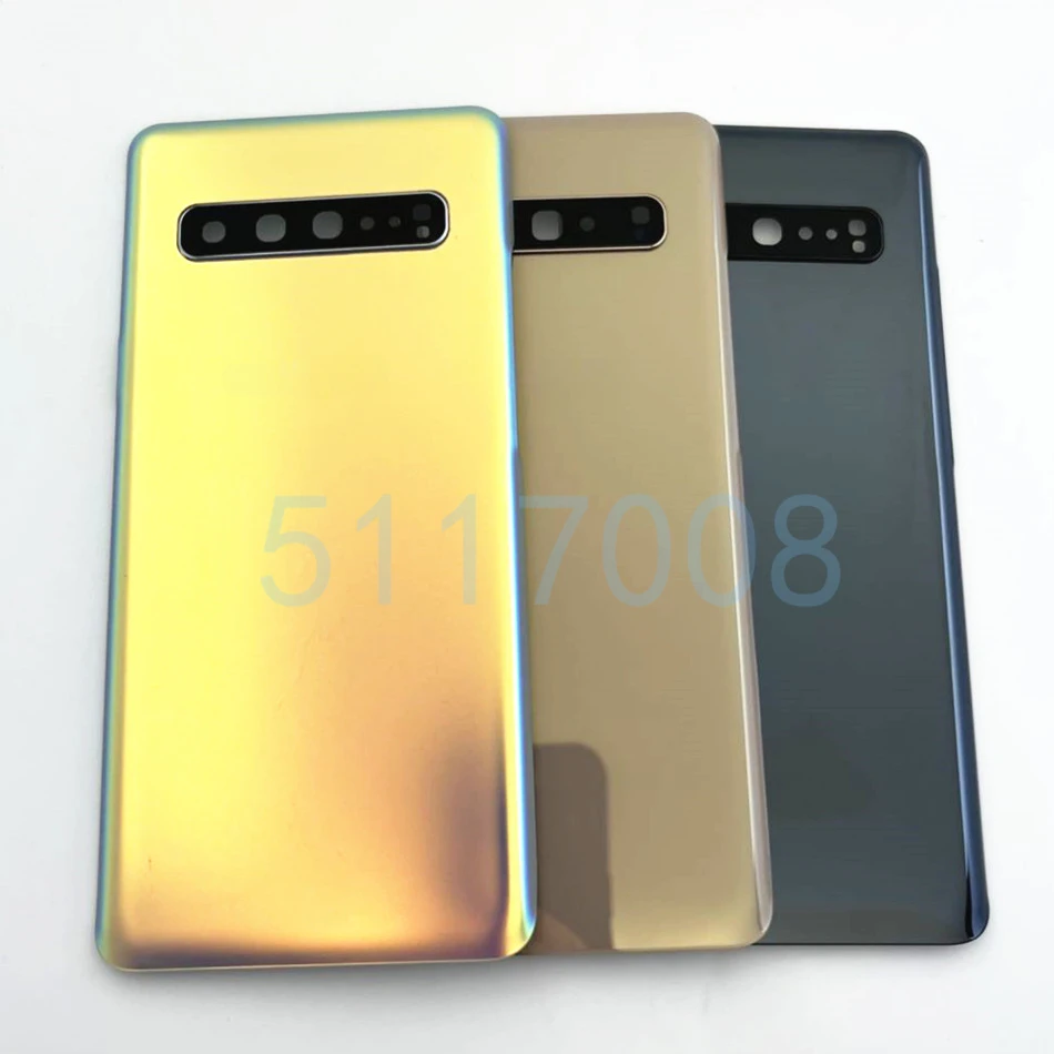 Glass Battery Cover For Samsung Galaxy S10 5G G977 G977F 5G  Rear Rear Back  Case Adhesive Replace With Camera Lens